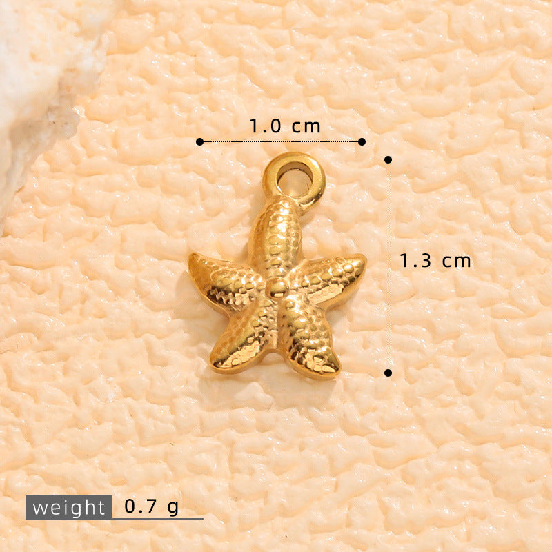 Wholesale stainless steel DIY  five-pointed starfish pendant