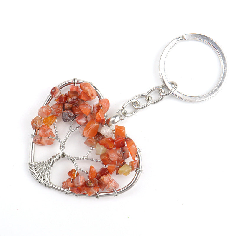 Wholesale Chic Crystal Heart Tree Keychain Pendant,  Decorative Bag Charm for Graduation Gift