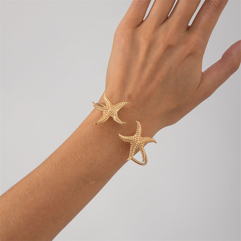 Wholesale Beach starfish bracelet adjustable ring starfish arm bracelet