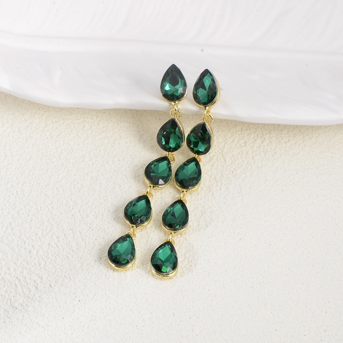 Wholesale Rhinestone Earrings Water Drop Long Luxury Earrings ACC-ES-YiN007