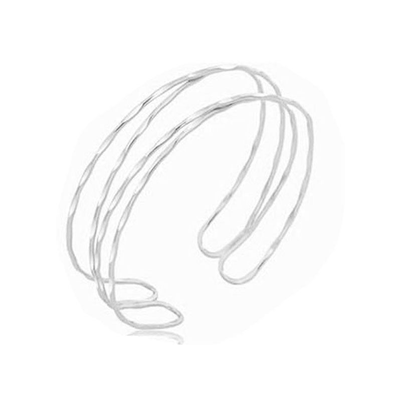 Wholesale Geometric Metal Snake Arm Ring Fashion  Exaggerated Leaf Bracelet suit