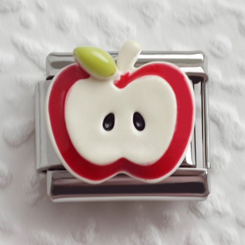 Wholesale 5pcs/pack Cat Italian Charms Single Section Creative Stainless Steel Composable Bracelet