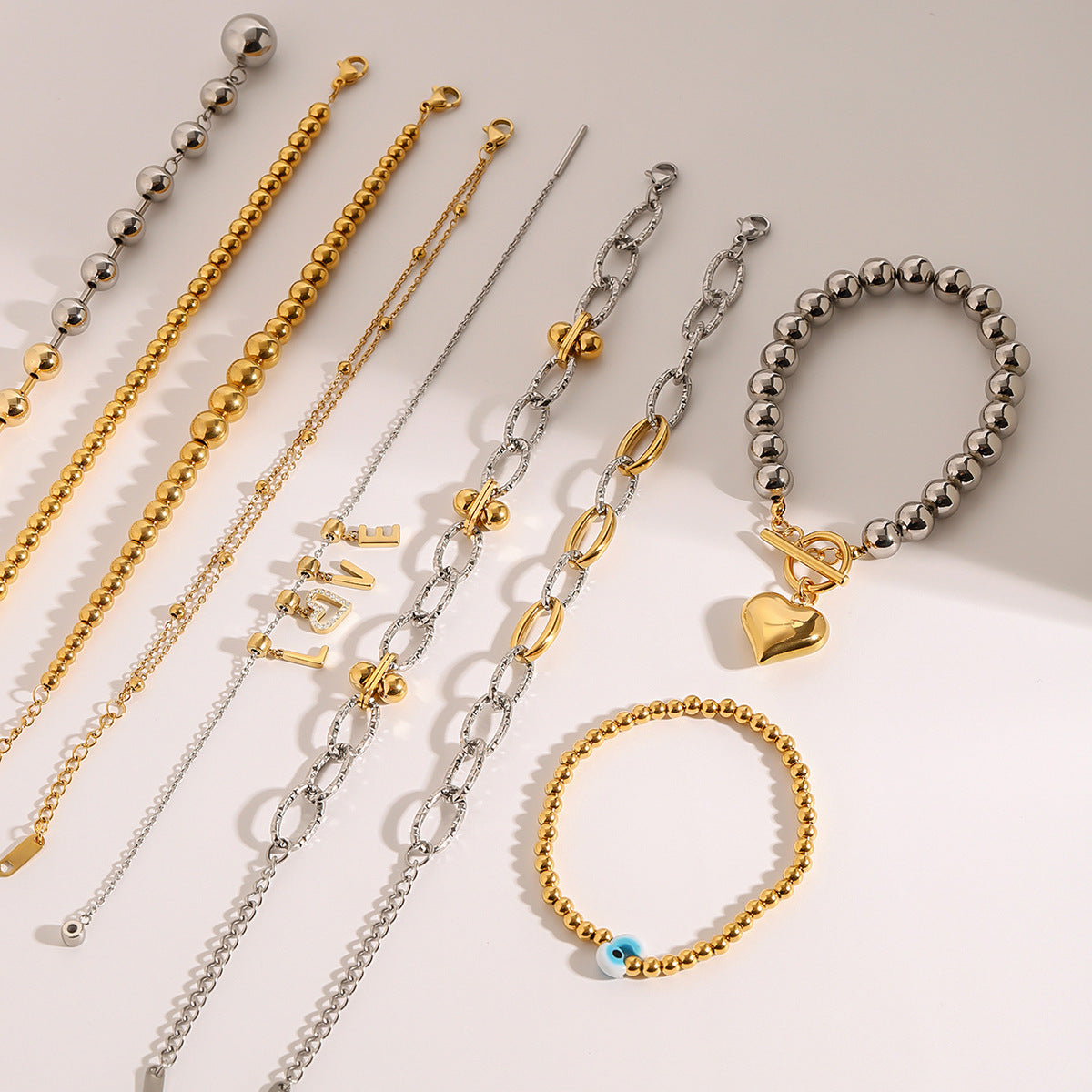 Wholesale  Stainless Steel Beaded Bracelet  Jewelry