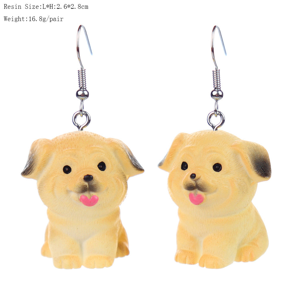 Wholesale Cartoon Cute Three-dimensional  Puppy Doll Earrings