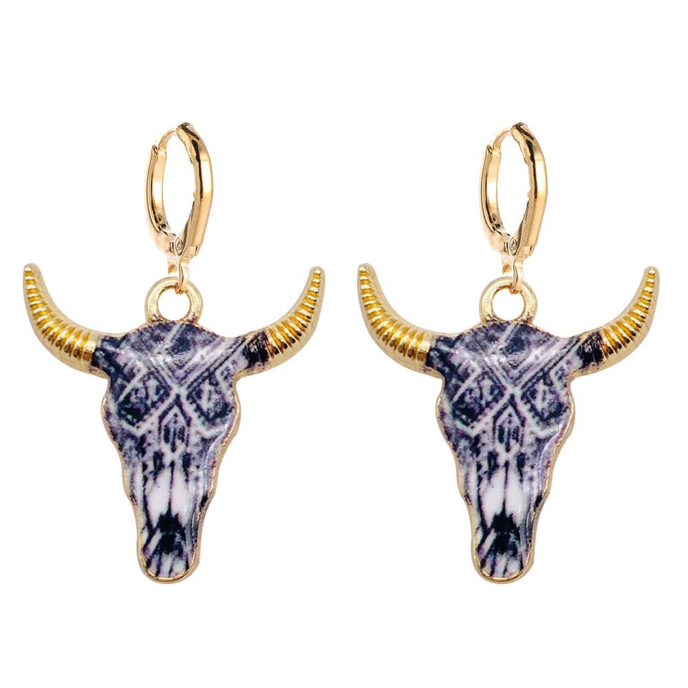 Wholesale Retro Ethnic-Style Western Cowboy Series Acrylic Earrings