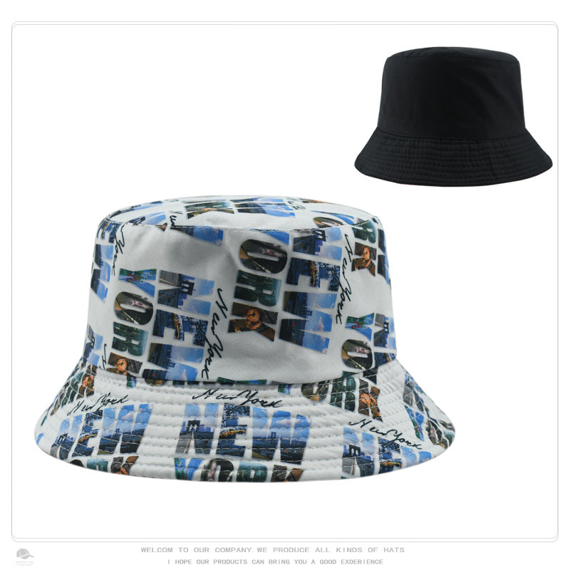 Wholesale Retro Pattern Printed Bucket Hat Double Sided Basin Hat ACC-HT-DaQi001