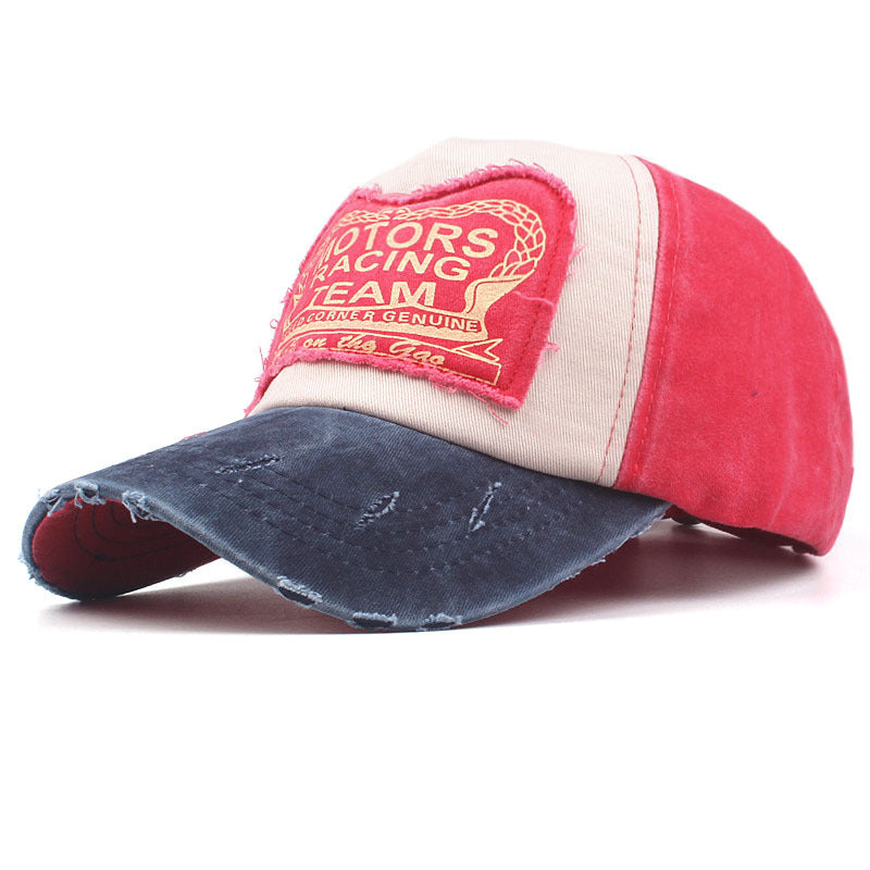 Wholesale Chic Distressed Motorcycle Baseball Cap Washed Trucker Hat For Outdoor Casual Wear