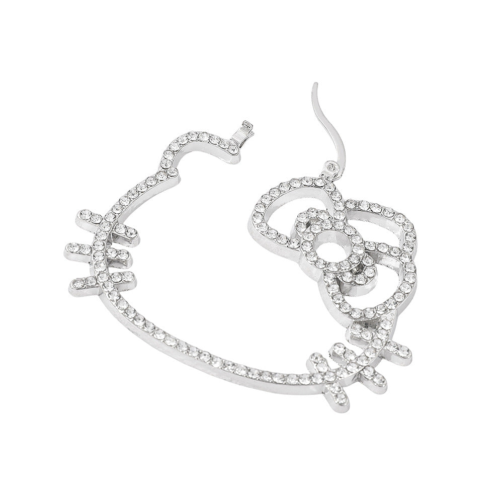 Wholesale Full Diamond Rhinestone Openwork  Cute  Earrings ACCVIP