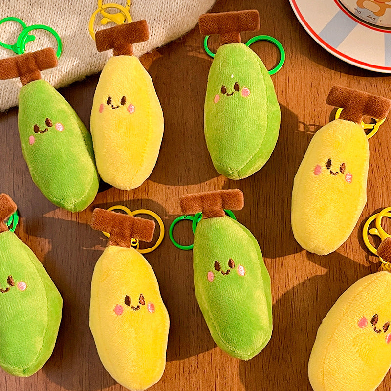 Wholesale Cute plush fruit banana keychain