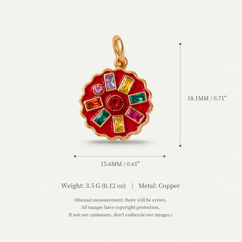 Wholesale Eco Friendly Copper Food Shaped Charms Stylish Fruit Vegetable Pendant For DIY Earrings Bag Charm Keychain Resale
