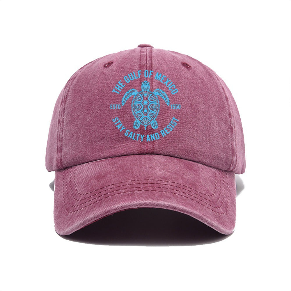 Wholesale Denim Peaked Cap Round Top Embroidered Cotton Baseball Cap