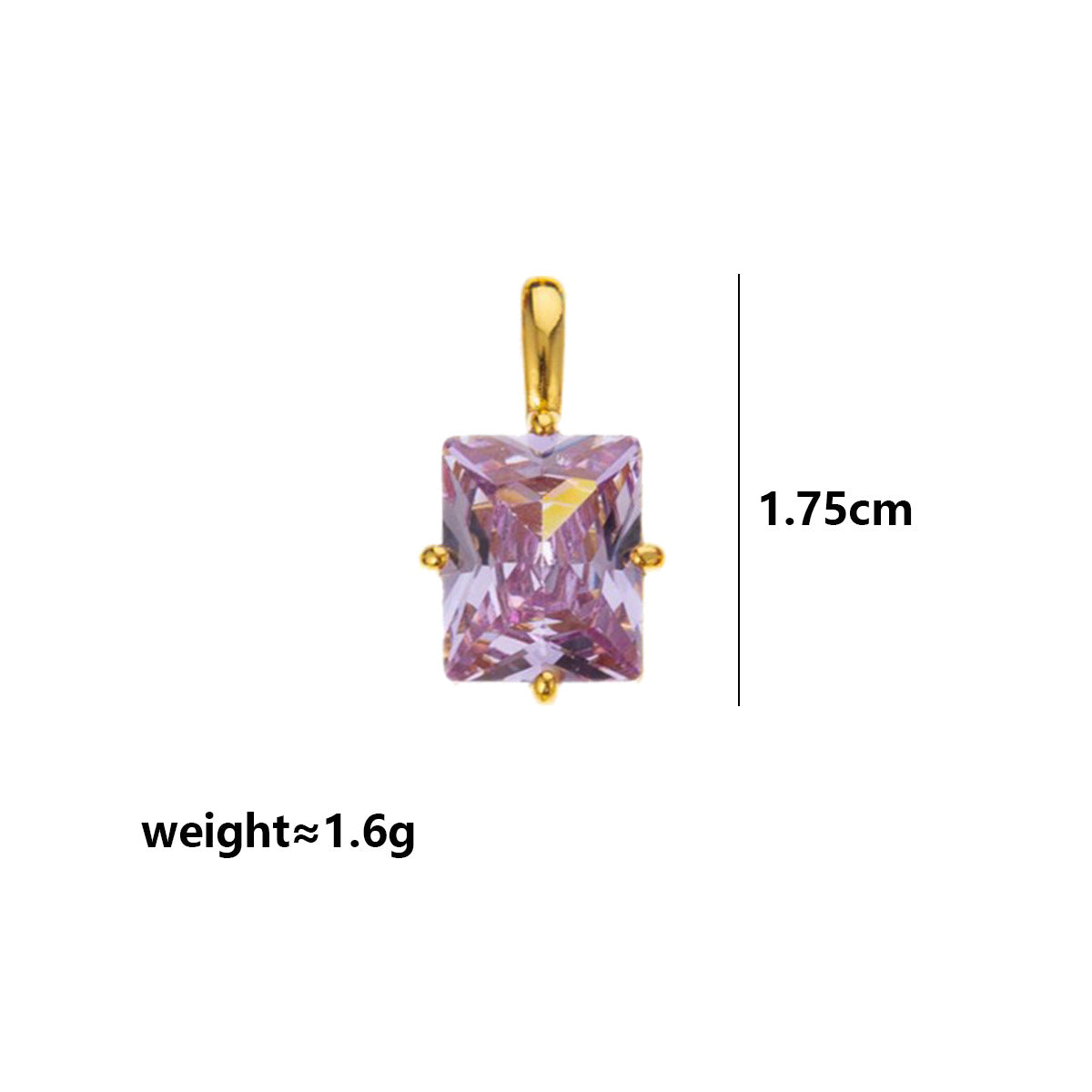 Wholesale Copper Electroplated Geometric Birthstone Pendant DIY Jewelry Accessory for Party