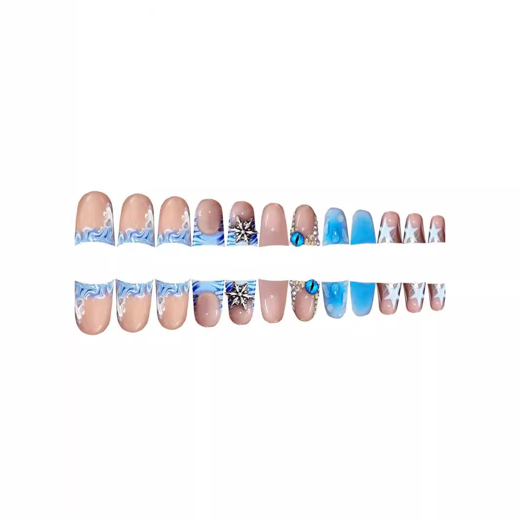 Wholesale 24 Pieces/box Ocean 3D Water Drop Nails Kits Nail Stickers