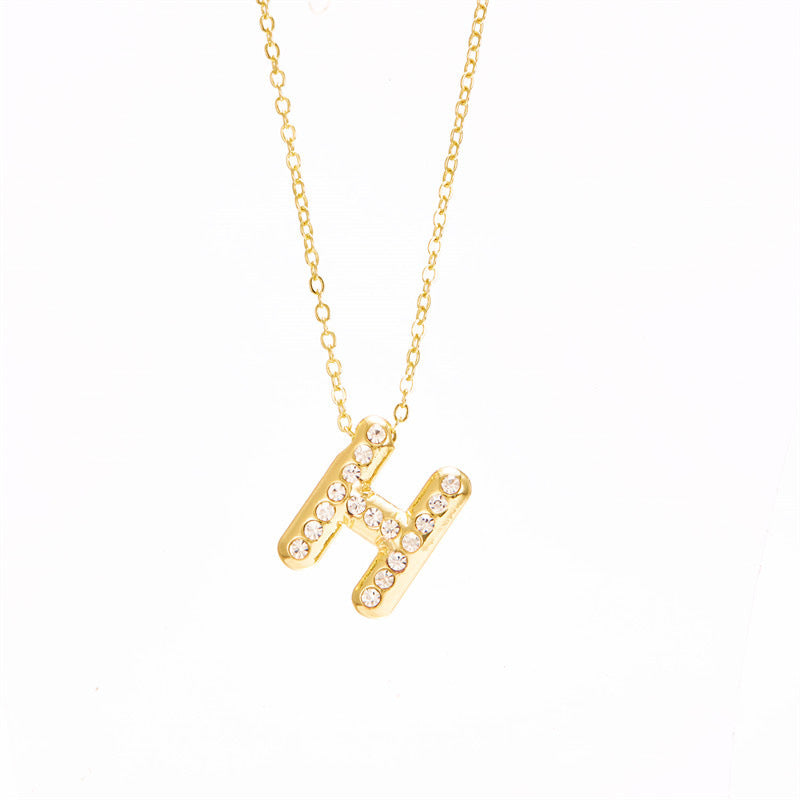 Wholesale Chubby Letter Pendant Clavicle Chain  Necklace