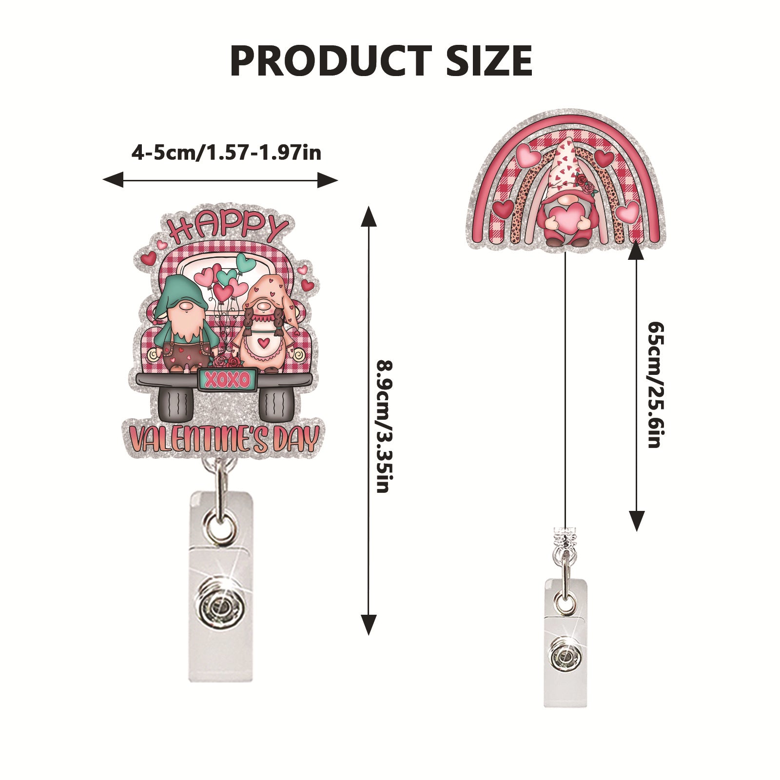 Wholesale Valentine' s Day Acrylic Dwarf LOVE  Badge Reels