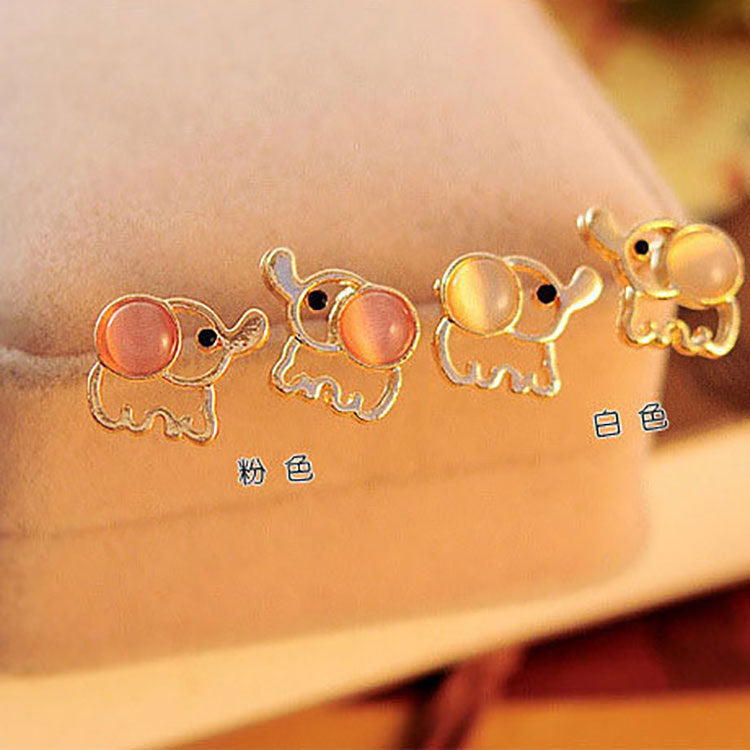 Wholesale Cute Elephant Earrings Opal Earrings ACC-ES-CMi019