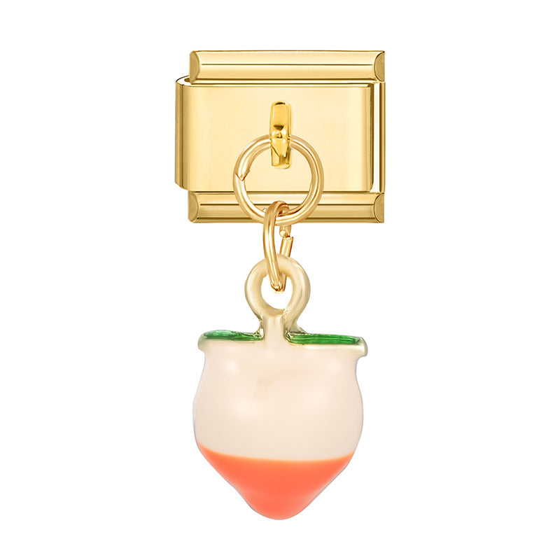 Wholesale 9mm Italian Charm Starter Bracelets DIY Fruit Series Stainless Steel Composable Bracelet