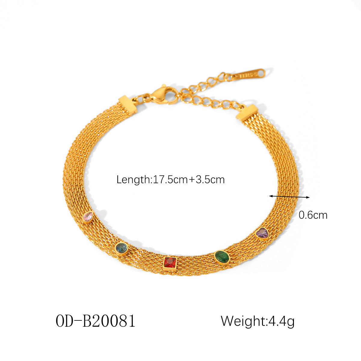 Wholesale  18K Bracelet Stainless Steel Twist Chain Bracelet Cuban Chain