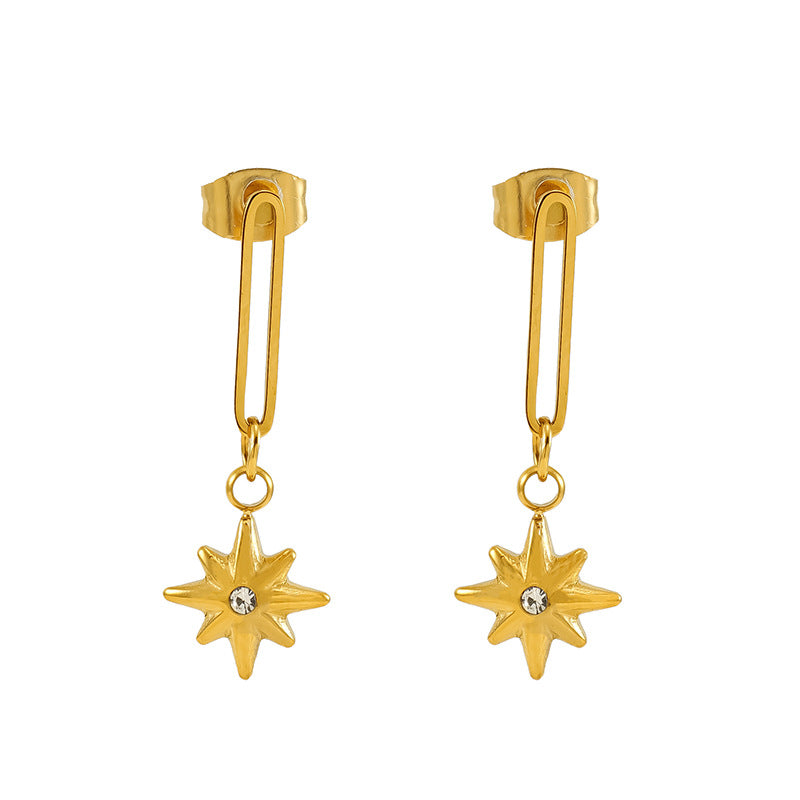Wholesale Eight-pointed Star Earrings ACC-ES-ZhongYao015