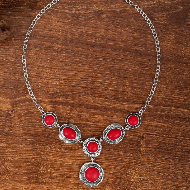 Wholesale Bohemian Vintage Ethnic Turquoise Necklace ACC-NE-JunJie014