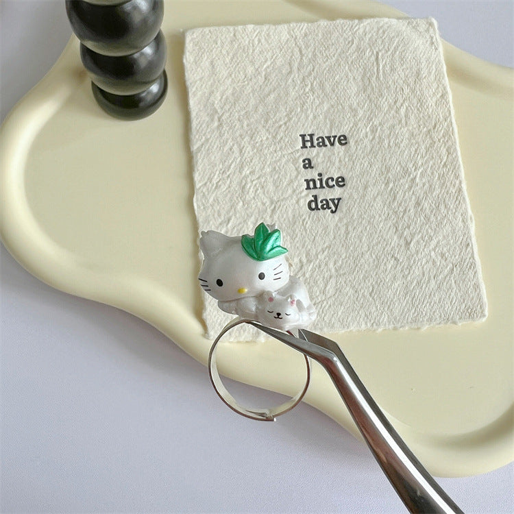 Wholesale  Beaded Cat Ring