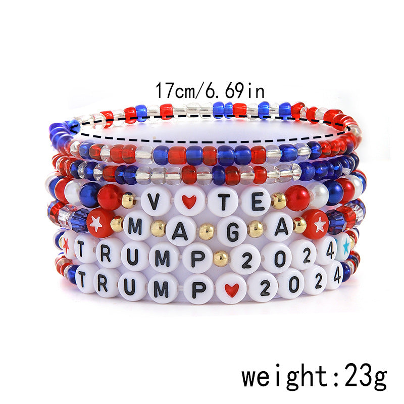 Wholesale  Independence Day Bracelet Letter Bracelet suit