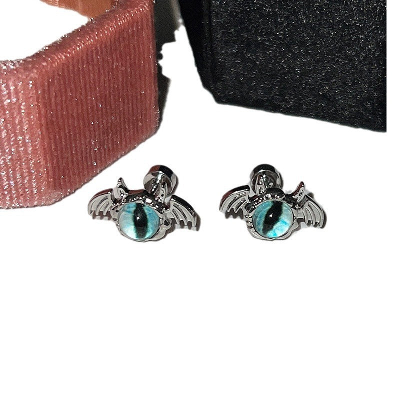 Wholesale Titanium Steel Devil Eye Dark Wings Earrings ACC-ES-Qiuy007