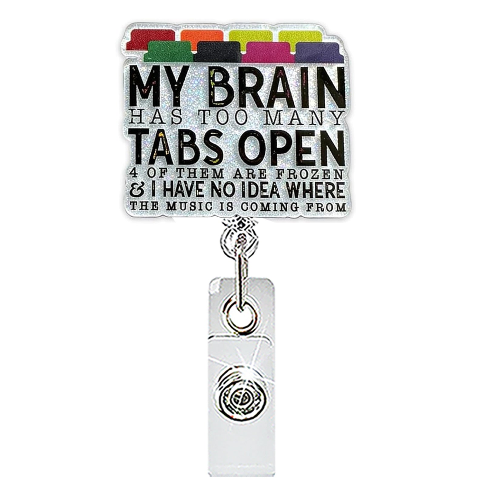 Wholesale Retractable Rotating Badge Reel Acrylic ID Card Holder for Hospital Staff