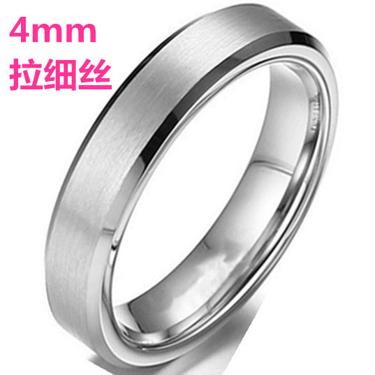 Wholesale 4/6/8mm Double Beveled Stainless Steel Men's Rings ACC-RS-GouYa004