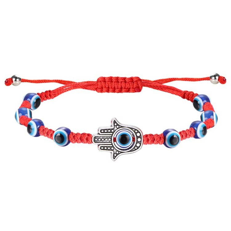 Wholesale   Evil Eye Braided Rope Bracelet