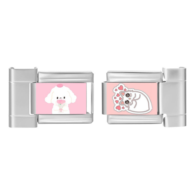 Wholesale 9mm Italian Charm Starter Bracelets DIY Cute animals Stainless Steel Composable Bracelet