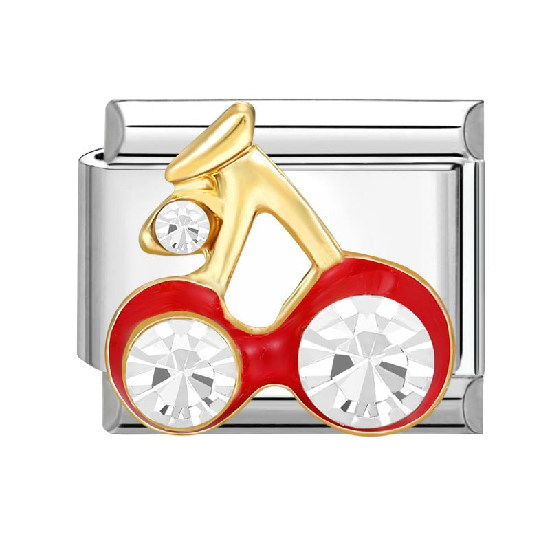 Wholesale Italian Charm Bracelet 9mm DIY Splicing Removable Stainless Steel Insect Series Composable Bracelet