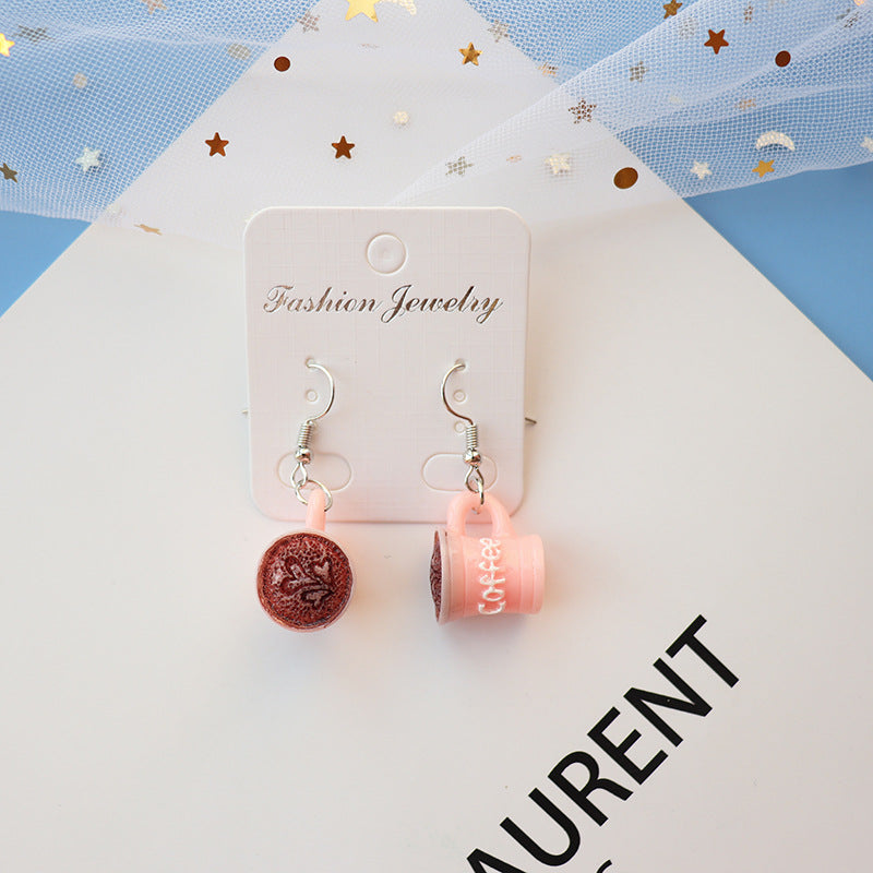 Wholesale  Stereo Coffee Cup Earrings