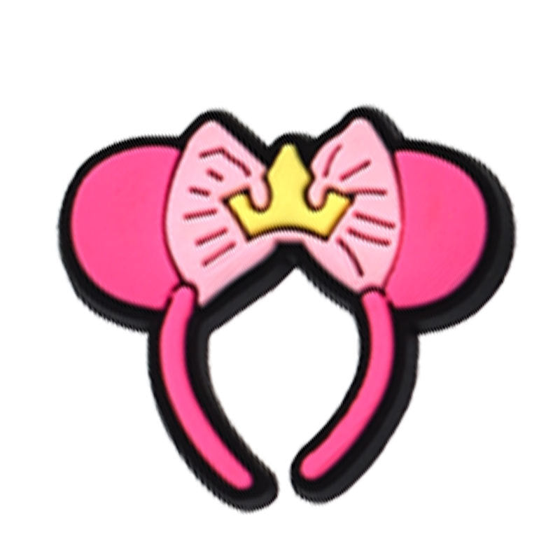 Wholesale Random 100pcs flower PVC Soft Rubber Shoe Buckle Decoration