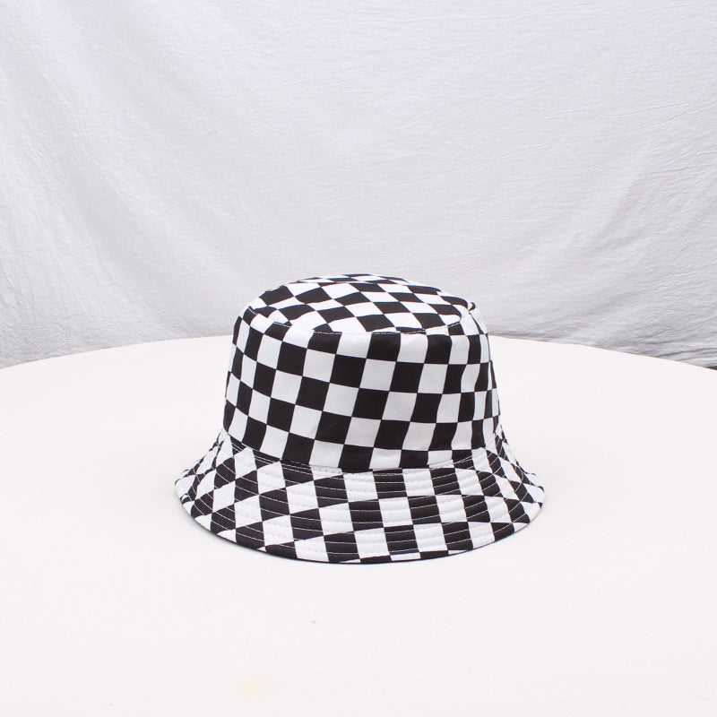 Wholesale  Personalized Chessboard Plaid Fisherman Hat Bucket Hat