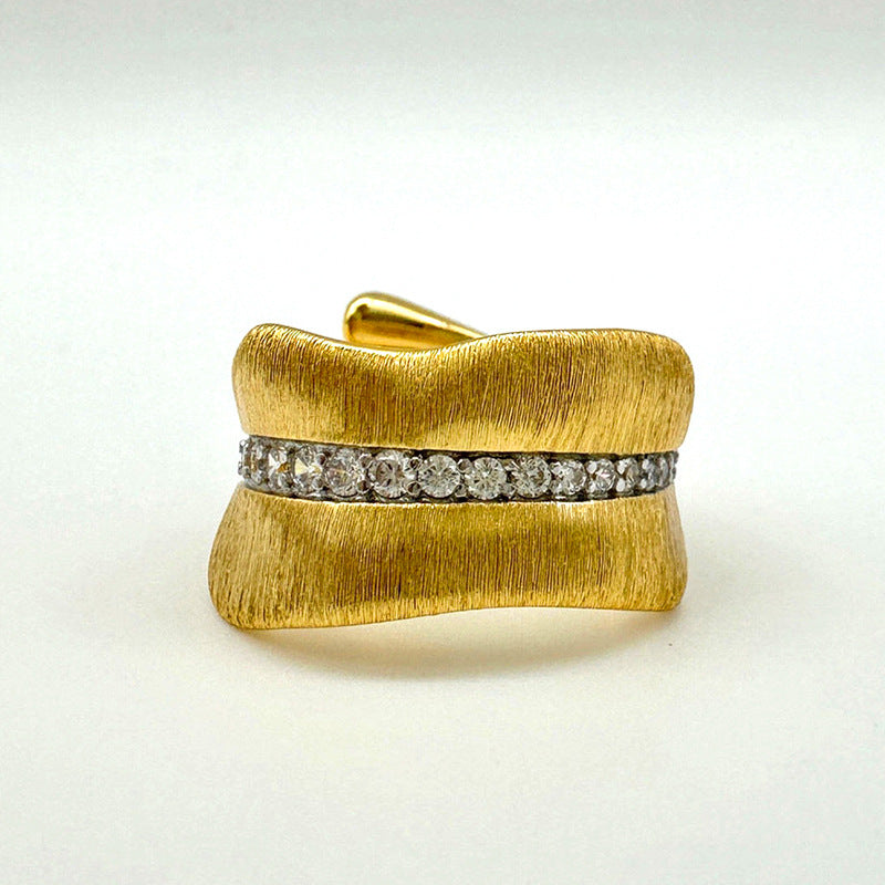 Wholesale banana leaf ring women light luxury