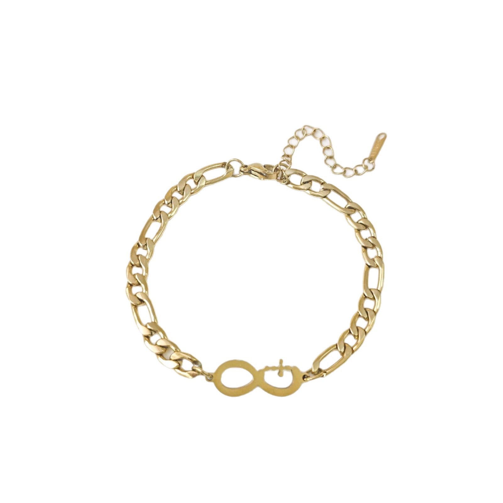 Wholesale Minimalist Infinity Figure-Eight Titanium Steel Bracelet Fashion Jewelry Accessory for Women