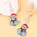 Wholesale  Christmas Earrings Cartoon Contrasting Color Snowman Bell Acrylic Earrings