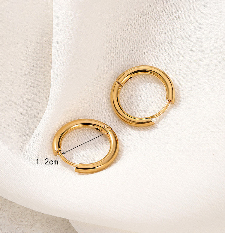 Wholesale Titanium Steel Love Circle Irregular Earrings ACC-ES-RuiX011