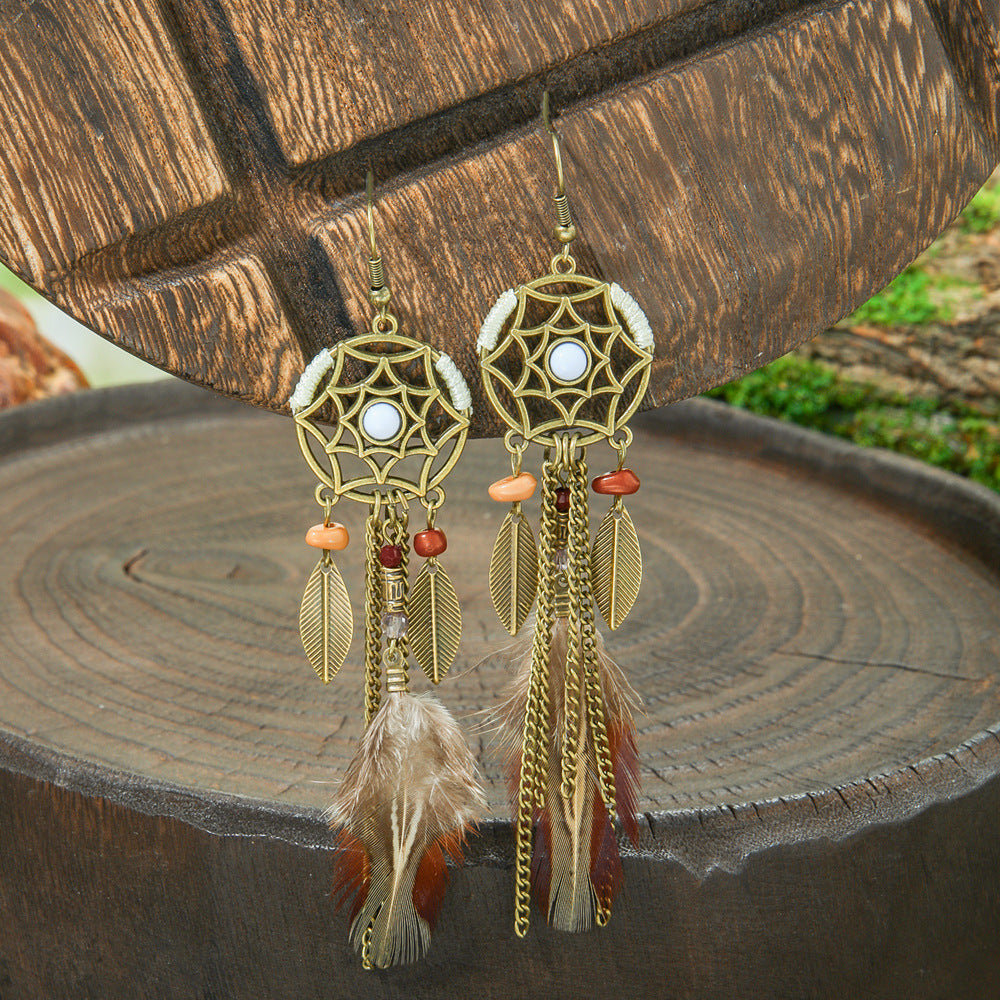 Wholesale Zinc Alloy Bohemian Coffee Color Earrings Set