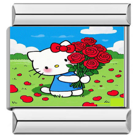 Wholesale Fashion DIY Stainless Steel Cartoon Charm Bracelet Handmade Sheep Modular Design For Women Jewelry Gift Accessory