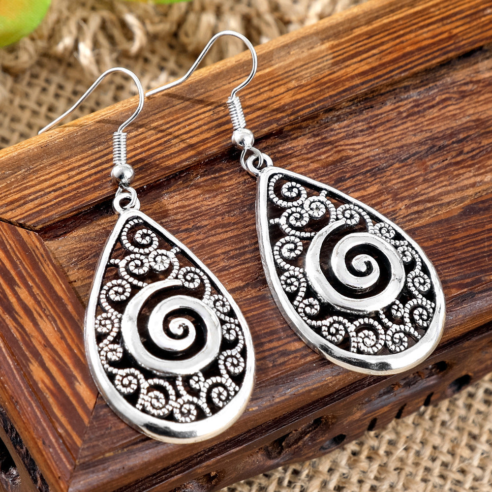 Wholesale Alloy Ethnic Bohemian Earrings Vintage Distressed Style Jewelry for Everyday Wear
