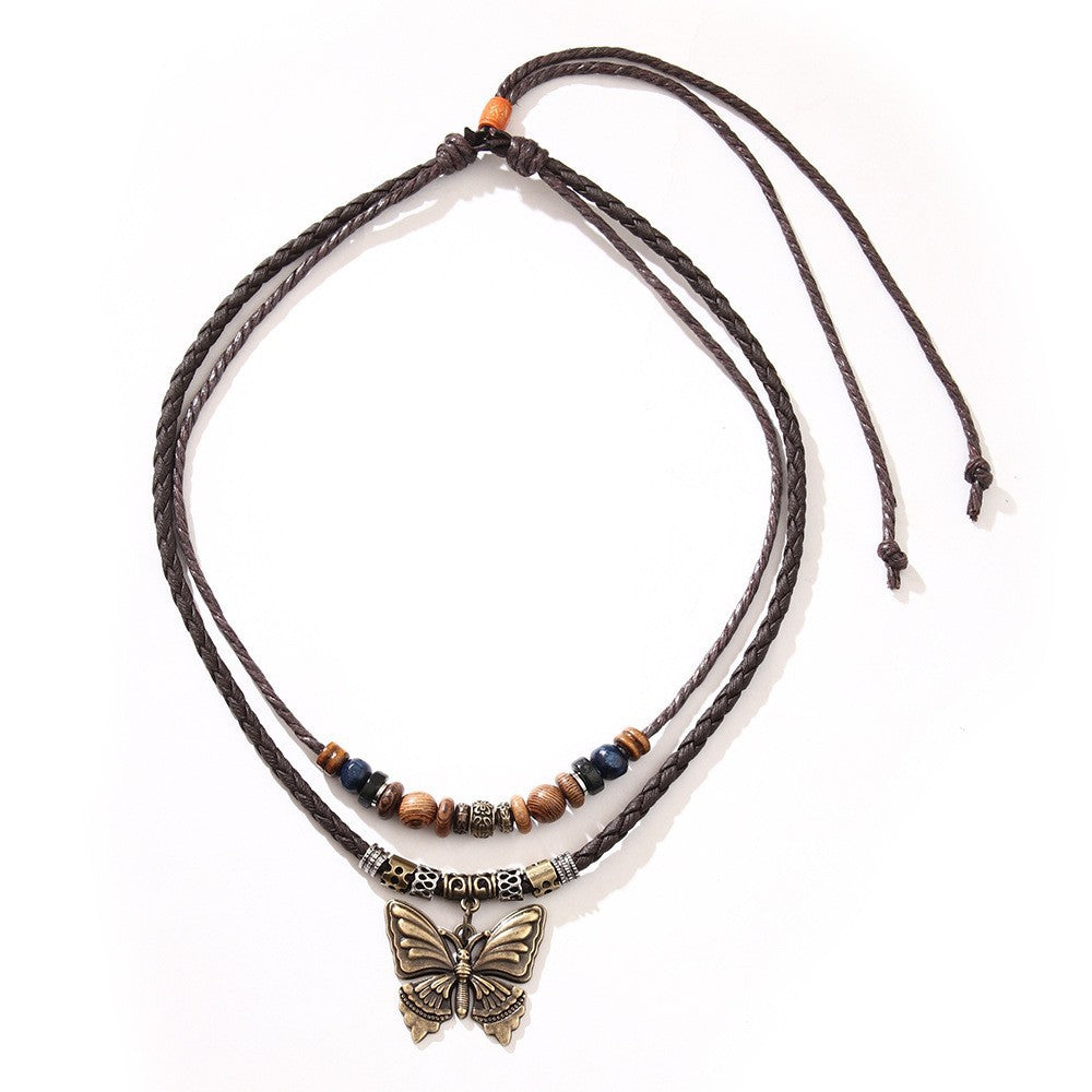 Wholesale  Double-layer Winding Necklace Clavicle Chain