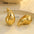 Wholesale  18K gold water drop texture stainless steel irregular earrings