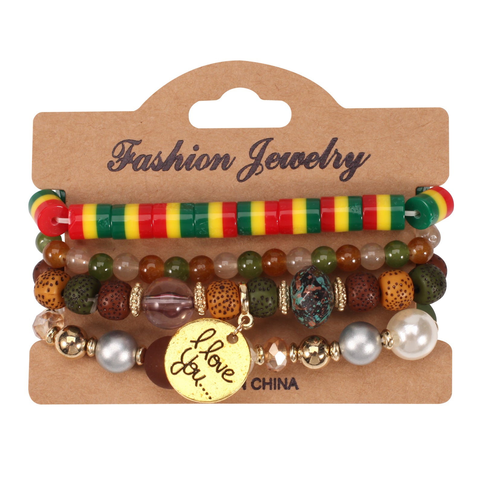 Wholesale Bohemian Bracelet Handmade Beaded Multi-layer Pendant Bracelet Layered Bracelet Set ACC-BT-XinY017