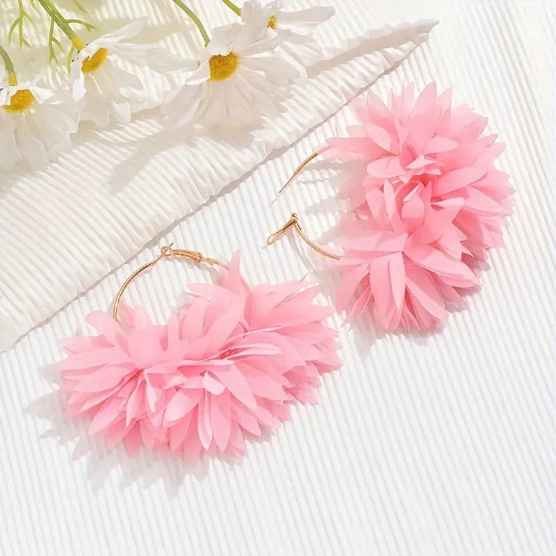 Wholesale Flowers Exaggerated Big Ear Ring  Earrings