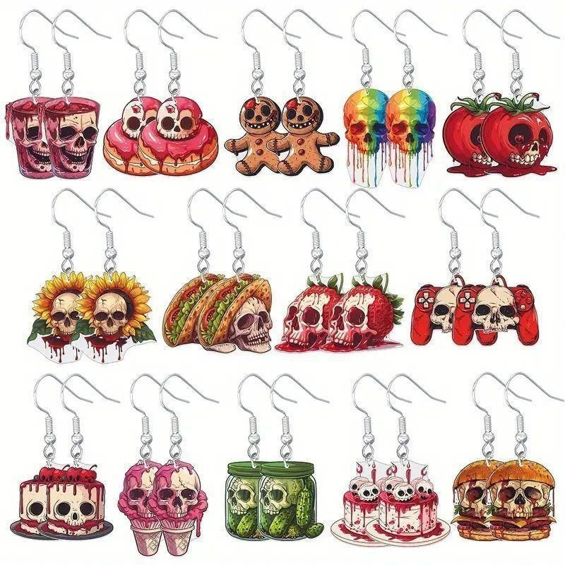 Wholesale Christmas acrylic earrings personality trend travel design earrings