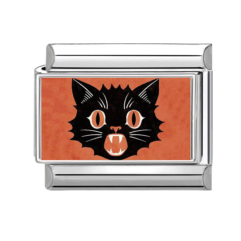 Wholesale Land Animal Italian Charms DIY pets Single Section Creative Stainless Steel Composable Bracelet