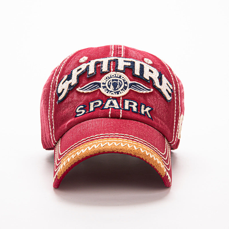Wholesale Washed patch letter embroidered baseball cap