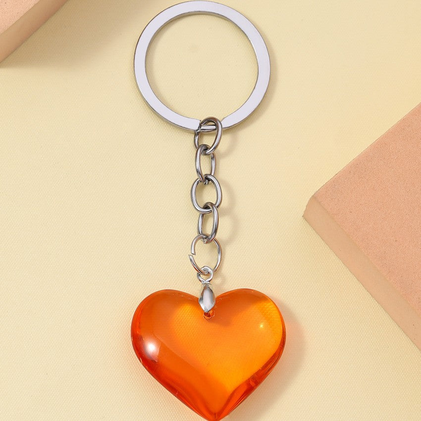 Wholesale 3D three-dimensional glass love keychain